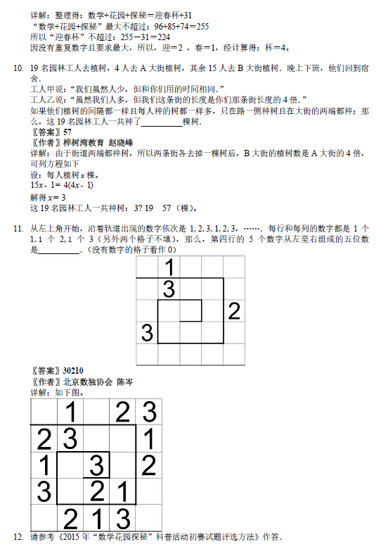 2015ꡰѧ԰̽ء꼶⼰